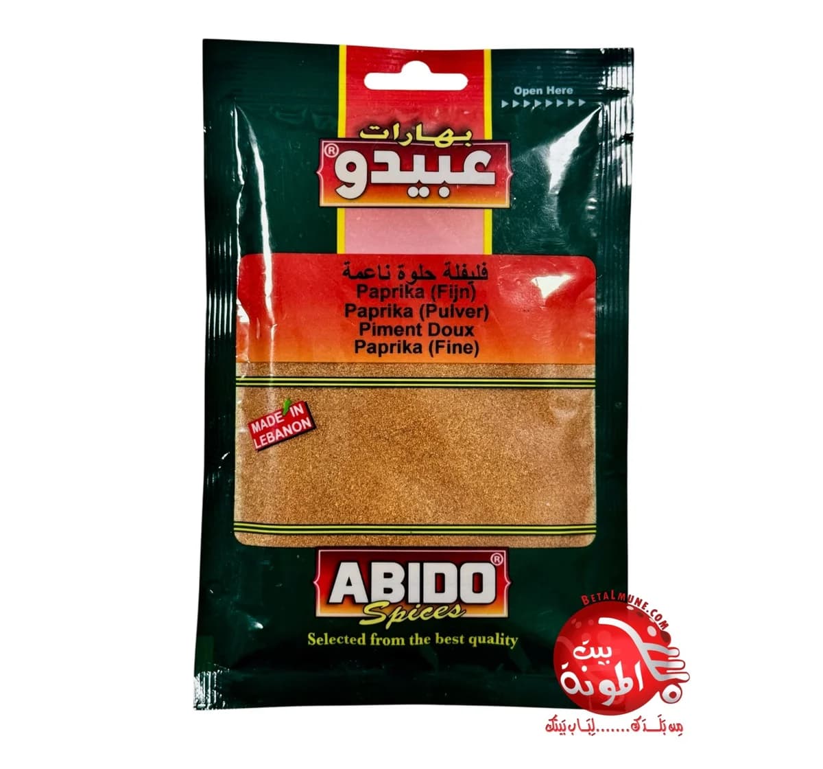 Pimenton dulce fino rojo Abido 50g